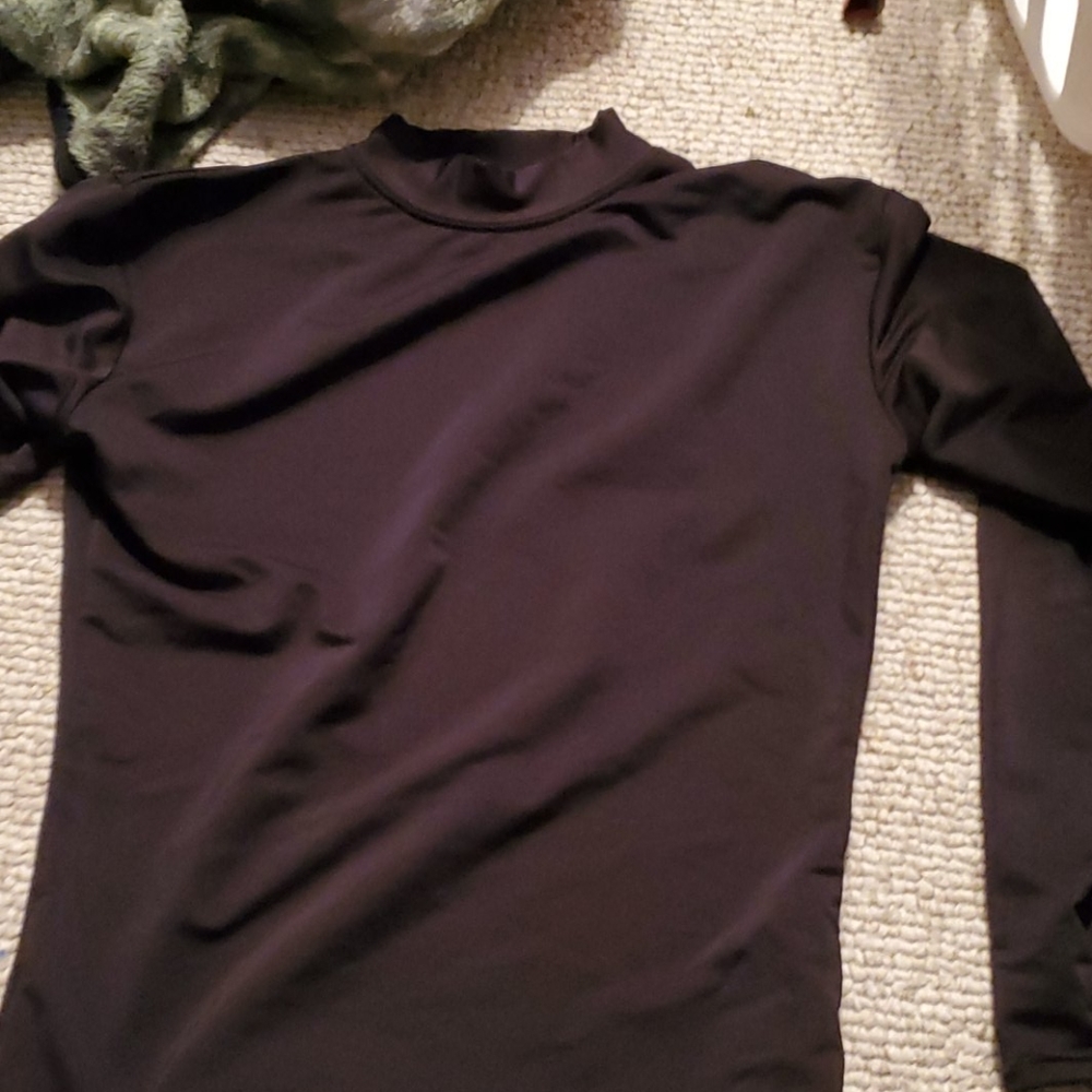Black athletic compression shirt